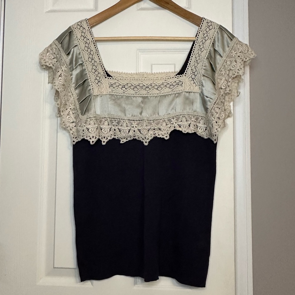 Knitted & Knotted for Anthropologie Sweater Blouse - Medium